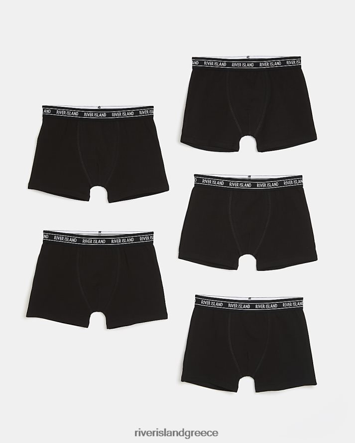 River Island αξεσουάρ μαύρος αγόρια b μποξεράκι 5 πακέτο B6N8X6943
