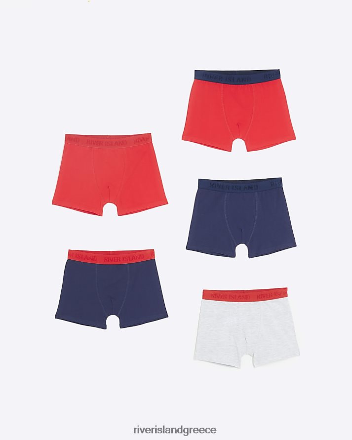 River Island αξεσουάρ ΠΟΛΕΜΙΚΟ ΝΑΥΤΙΚΟ αγόρια b boxers 5 πακέτο B6N8X6942