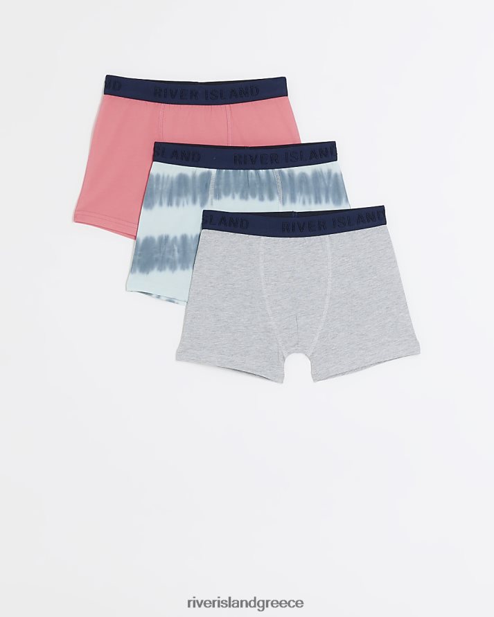 River Island αξεσουάρ γκρί αγόρια b tie dye boxers 3 pack B6N8X3688