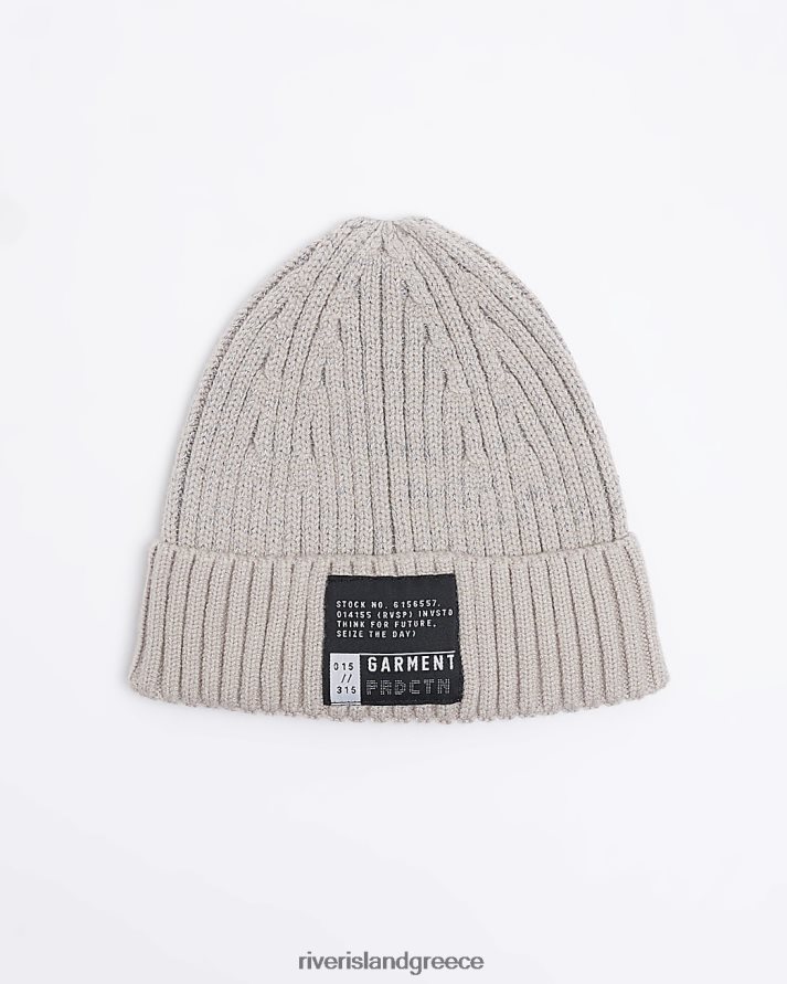 River Island αξεσουάρ πέτρα αγόρια β πλεκτό καπέλο φασόλι B6N8X6948