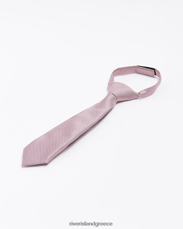 River Island αξεσουάρ ροζ αγόρια mb ανάγλυφη γραβάτα B6N8X3644