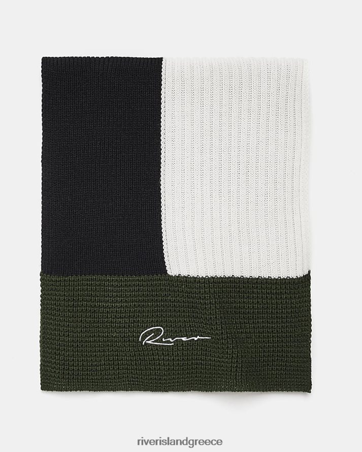 River Island αξεσουάρ μαύρος αγόρια β χρώμα μπλοκ κασκόλ B6N8X6955