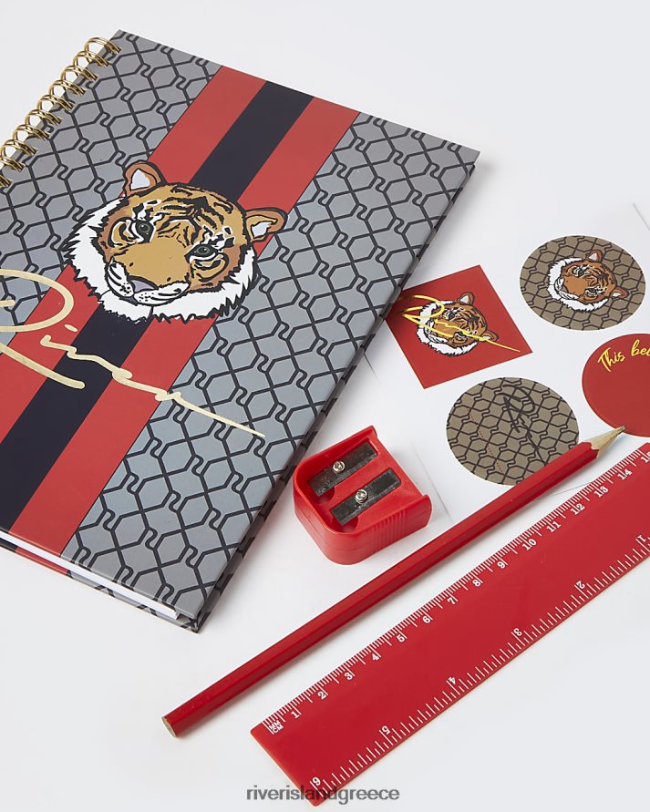 River Island αξεσουάρ μαύρος αγόρια Σετ επιστολόχαρτου b ri tiger head B6N8X6982