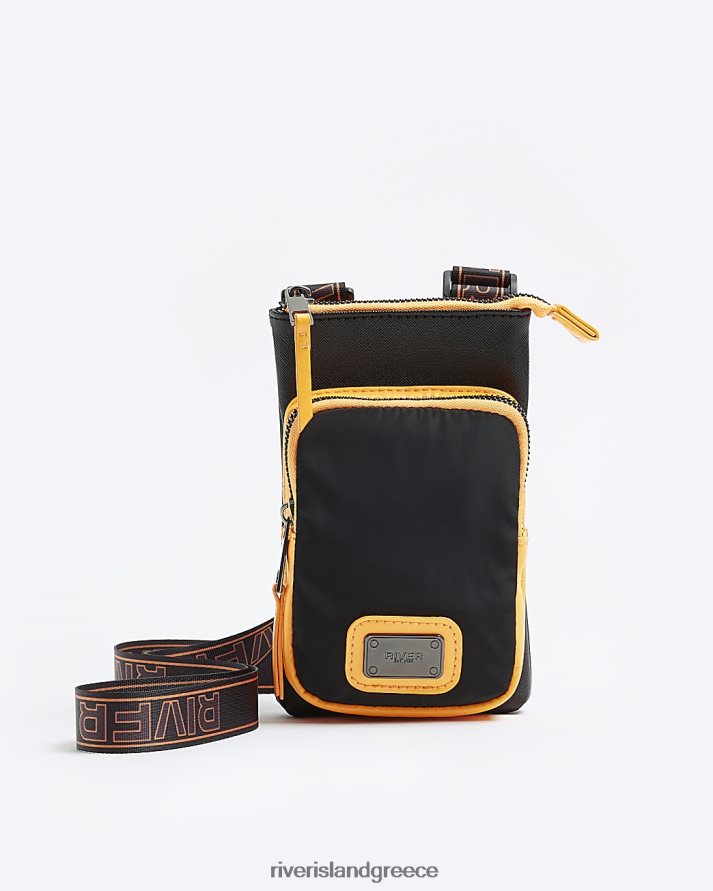 River Island αξεσουάρ μαύρος αγόρια τσάντα χιαστί B6N8X6970