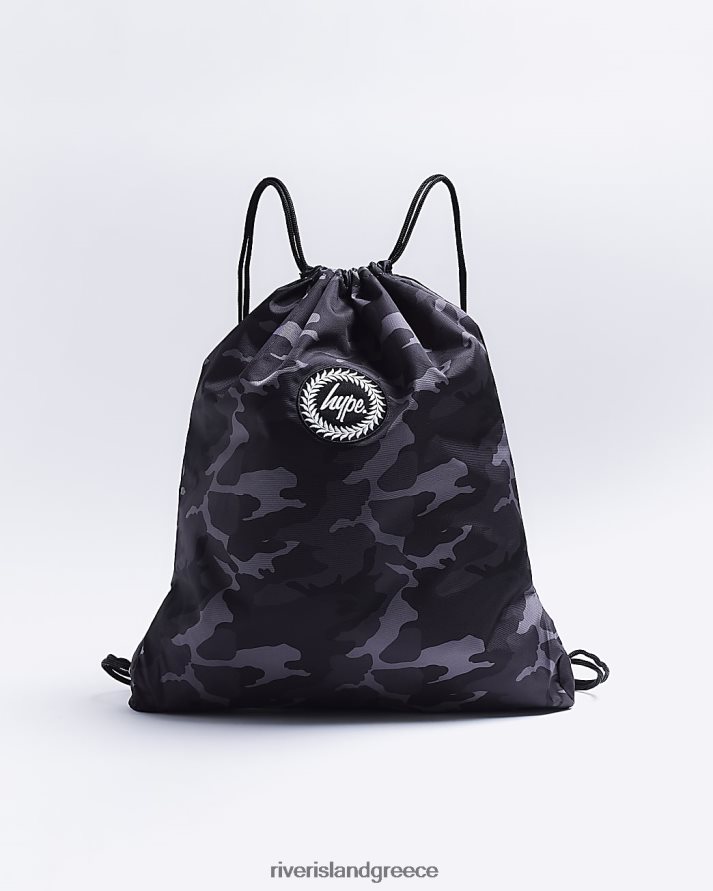 River Island αξεσουάρ πράσινος αγόρια b hype camo print τσάντα κορδόνι περίσφιξης B6N8X6977