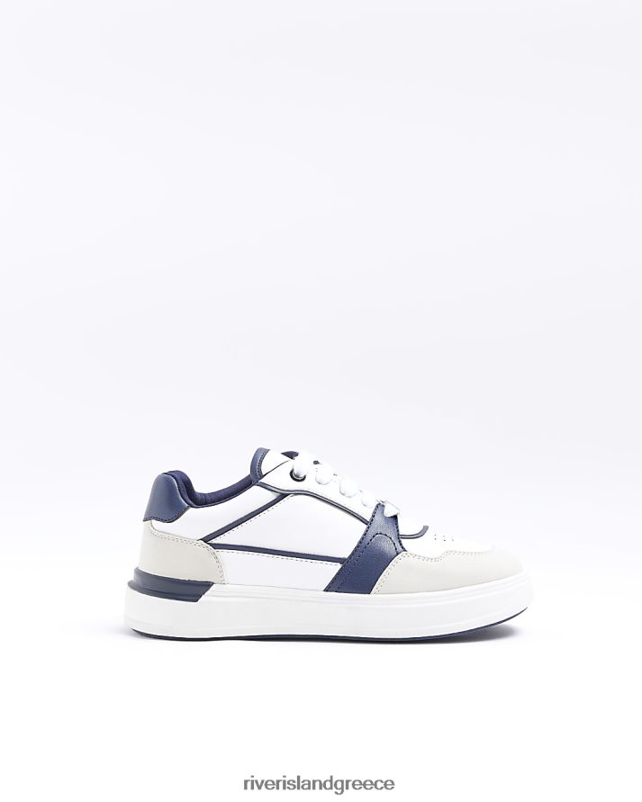 River Island είδη υπόδησης άσπρο αγόρια β πάνελ εκπαιδευτές B6N8X6910