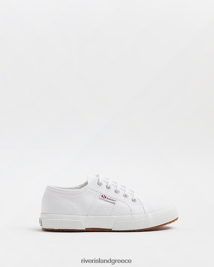 River Island είδη υπόδησης άσπρο αγόρια κορδόνια για καμβά superga B6N8X3458