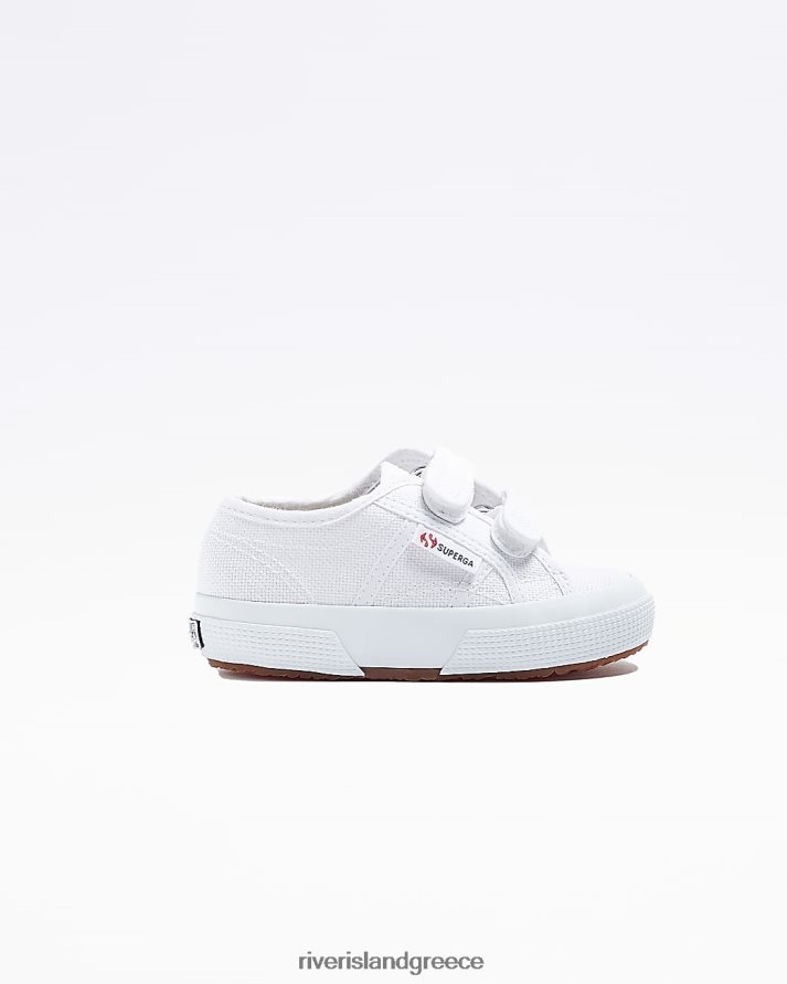 River Island είδη υπόδησης άσπρο αγόρια mb superga ιμάντες καμβά B6N8X3711