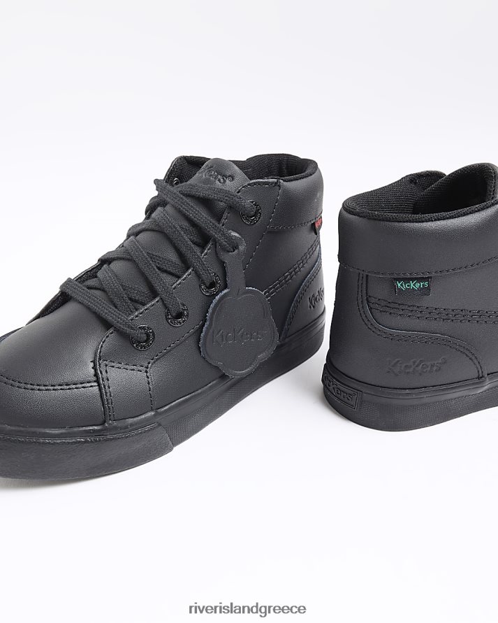 River Island είδη υπόδησης μαύρος αγόρια b kickers tovni hi lace up παπούτσια B6N8X6991