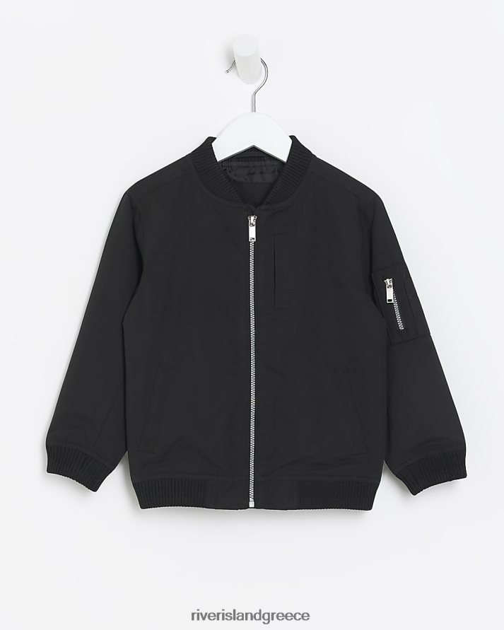 River Island ενδύματα μαύρος αγόρια mini smart bomber jacket B6N8X6631