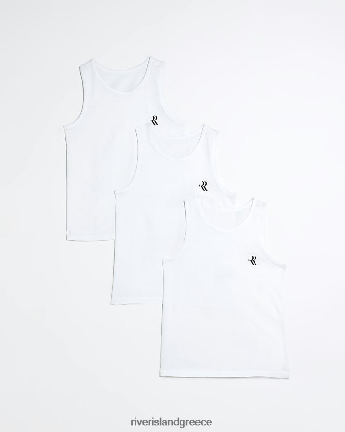 River Island ενδύματα άσπρο αγόρια β γιλέκα 3 pack B6N8X3666