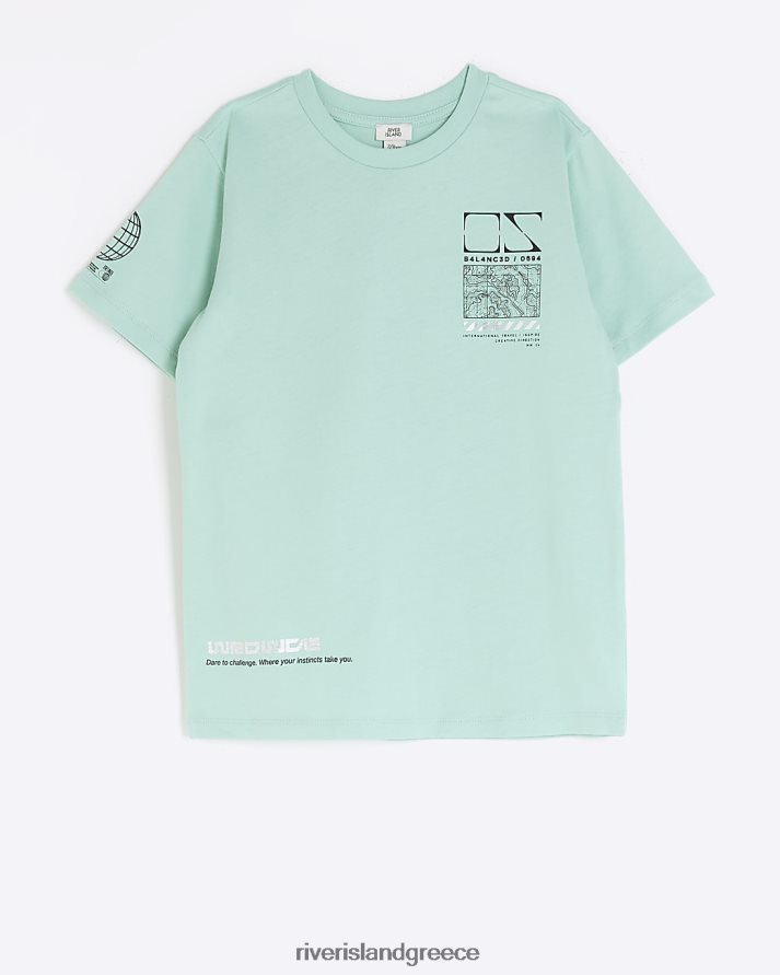 River Island ενδύματα μπλε αγόρια b μπλουζάκι διαστημικού πυραύλου B6N8X6835