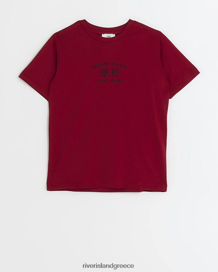 River Island ενδύματα το κόκκινο αγόρια b dragon graphic t-shirt B6N8X6811