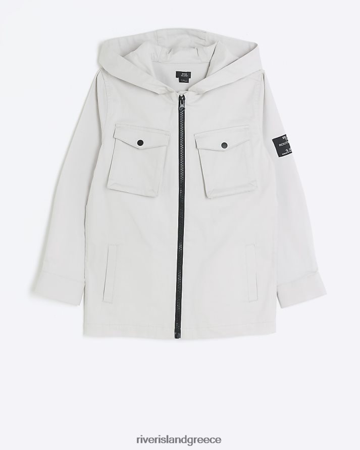 River Island ενδύματα γκρί αγόρια β μπλουζάκι με κουκούλα B6N8X6772