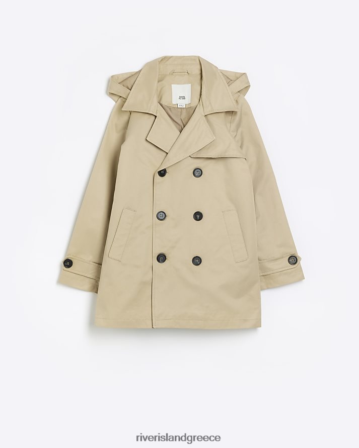 River Island ενδύματα μπεζ αγόρια β καμπαρντίνα με κουκούλα B6N8X6887