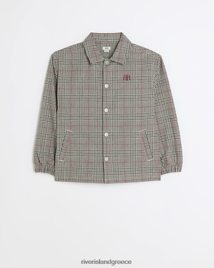 River Island ενδύματα μπεζ αγόρια β ελέγξτε τη θήκη Harrington B6N8X6864