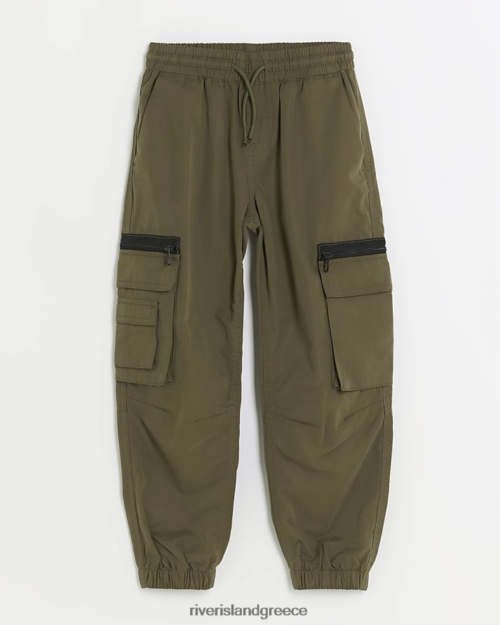 River Island ενδύματα χακί αγόρια β τζόγκερ φορτίου με χειροπέδες B6N8X3657