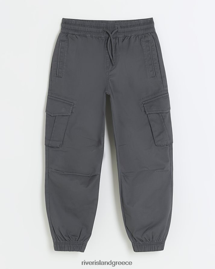 River Island ενδύματα γκρί αγόρια β παντελόνι cargo με μανσέτες B6N8X3641