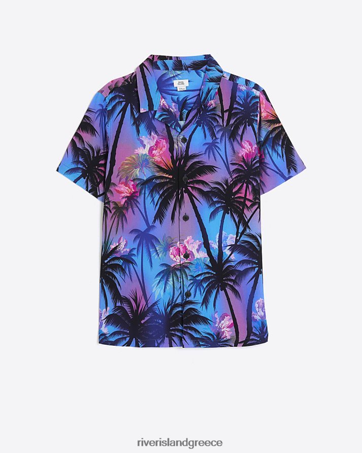 River Island ενδύματα μπλε αγόρια β πουκάμισο φοίνικα B6N8X3664