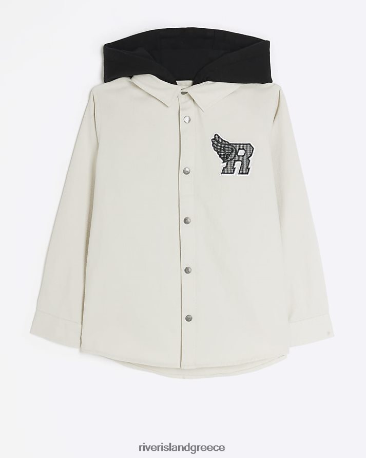 River Island ενδύματα εκρού αγόρια μπλουζάκι με κουκούλα B6N8X6789