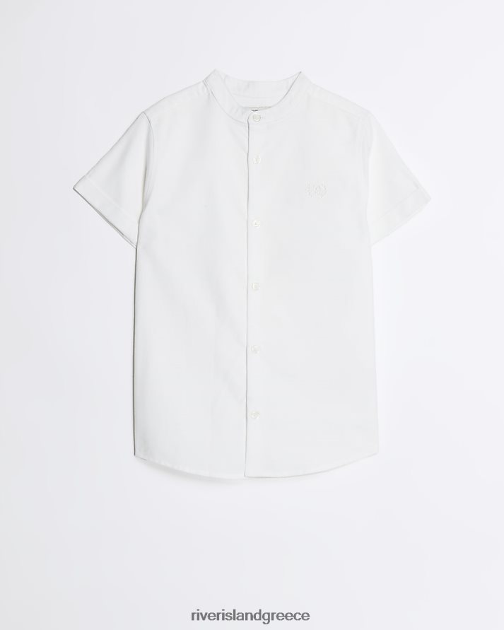 River Island ενδύματα άσπρο αγόρια Πουκάμισο oxford με γιακά β B6N8X6828
