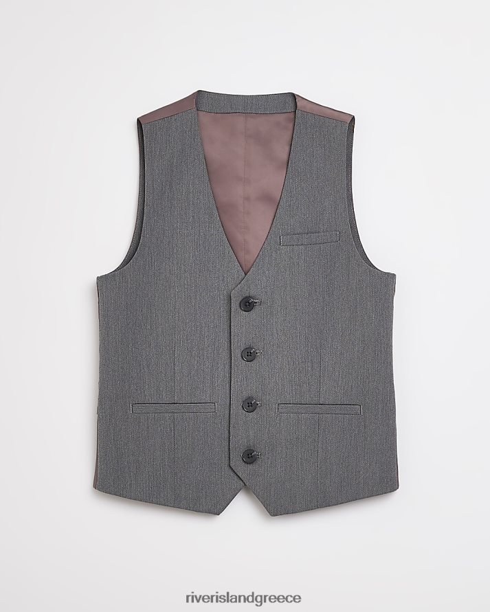River Island ενδύματα γκρί αγόρια b κοστούμι γιλέκο B6N8X3682