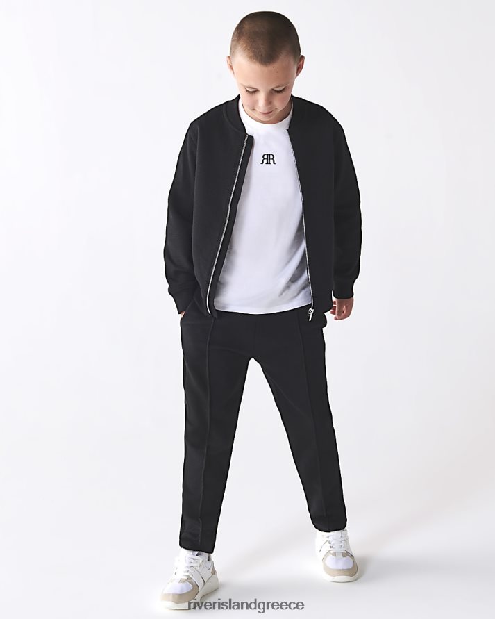 River Island ενδύματα μαύρος αγόρια Σετ bomber τζάκετ με φερμουάρ B6N8X6849