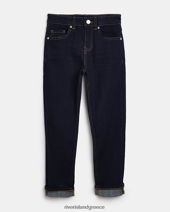 River Island ενδύματα σκούρο ξέβγαλμα αγόρια β τζιν με κανονική εφαρμογή B6N8X6932