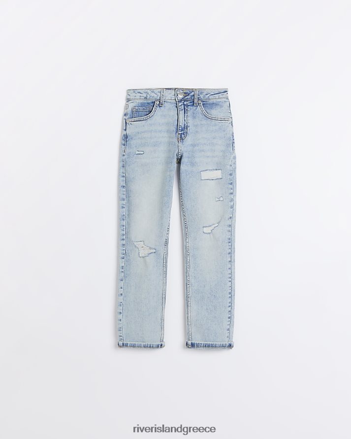 River Island ενδύματα μπλε αγόρια b ελαφρύ τζιν με λεπτή εφαρμογή B6N8X6911