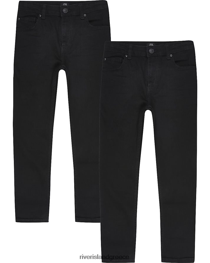 River Island ενδύματα μαύρος αγόρια b skinny fit τζιν 2 πακέτο B6N8X6938