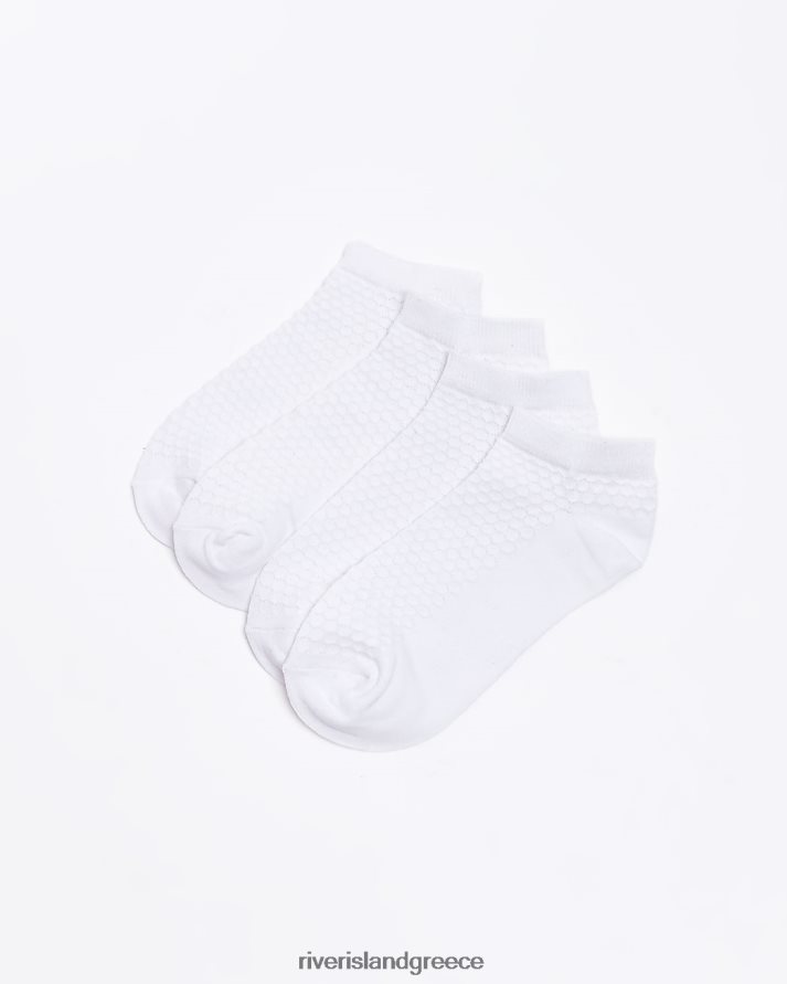River Island αξεσουάρ άσπρο γυναίκες κάλτσες γυμναστικής κηρήθρας 2 πακέτων B6N8X1589