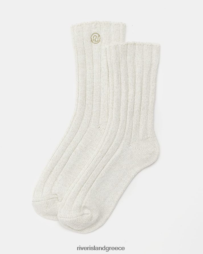 River Island αξεσουάρ κρέμα γυναίκες πλεκτές κάλτσες στον αστράγαλο B6N8X1597