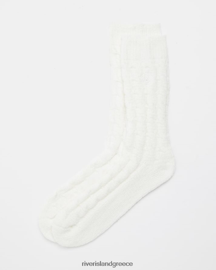 River Island αξεσουάρ κρέμα γυναίκες άνετες κάλτσες σενίλ B6N8X4621