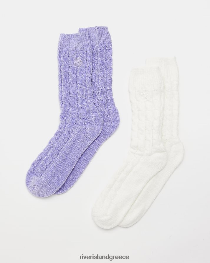 River Island αξεσουάρ μωβ γυναίκες άνετες κάλτσες σενίλ πολλαπλής συσκευασίας B6N8X4622