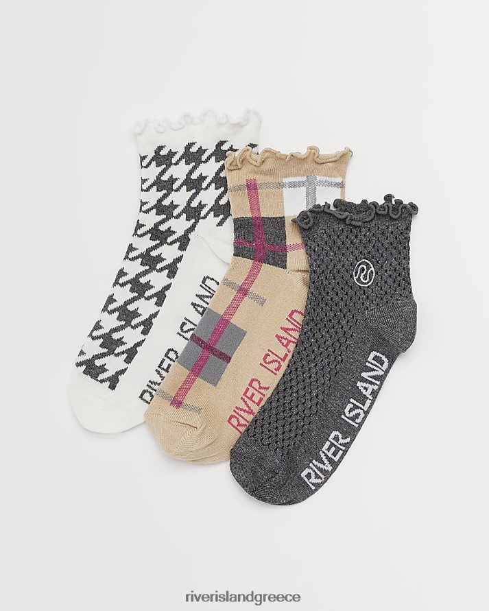 River Island αξεσουάρ μαύρος γυναίκες έλεγχος πολυσυσκευασίας κάλτσες στον αστράγαλο B6N8X4995