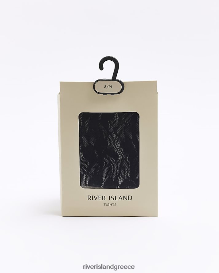 River Island αξεσουάρ μαύρος γυναίκες δαντελένιο καλσόν B6N8X877