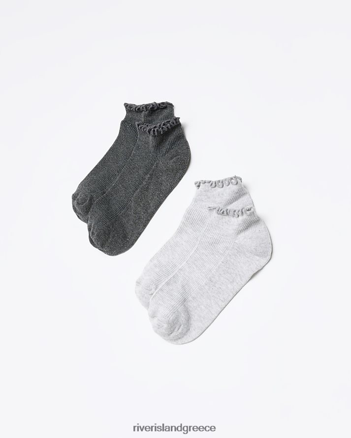 River Island αξεσουάρ γκρί γυναίκες πολυσυσκευασίες κάλτσες με σούστες B6N8X950