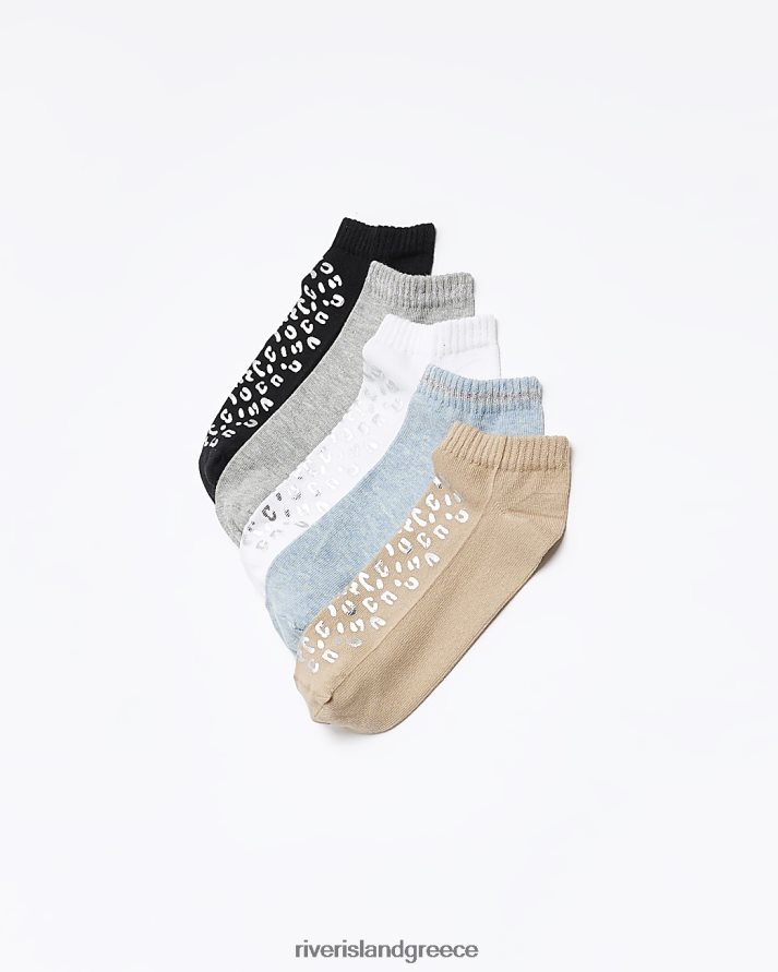 River Island αξεσουάρ μπεζ γυναίκες κάλτσες γυμναστικής animal print multipack B6N8X795