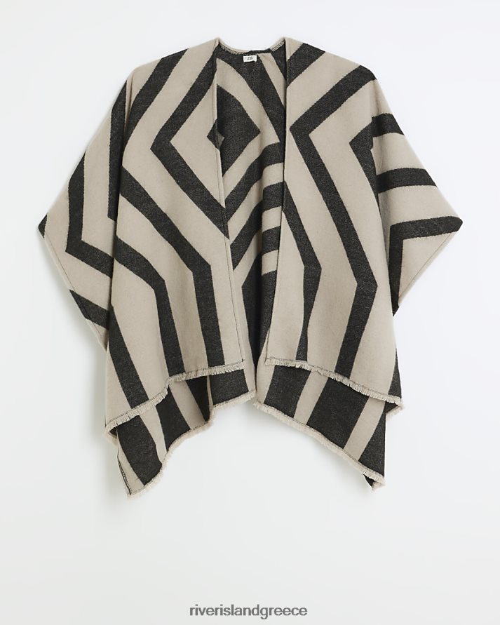 River Island αξεσουάρ μπεζ γυναίκες γεωμετρική κάπα B6N8X1080