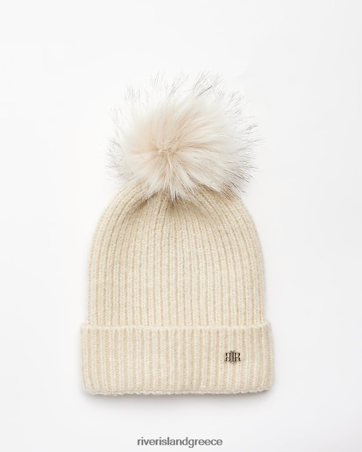 River Island αξεσουάρ μπεζ γυναίκες πλεκτό πομ μπινί B6N8X1976