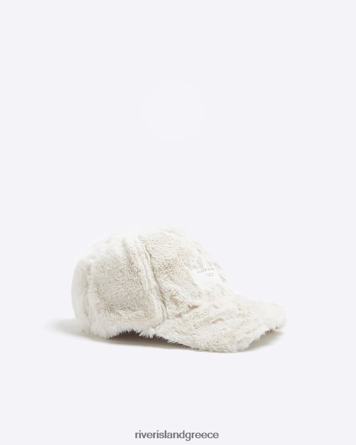 River Island αξεσουάρ κρέμα γυναίκες γούνινο καπέλο B6N8X4169