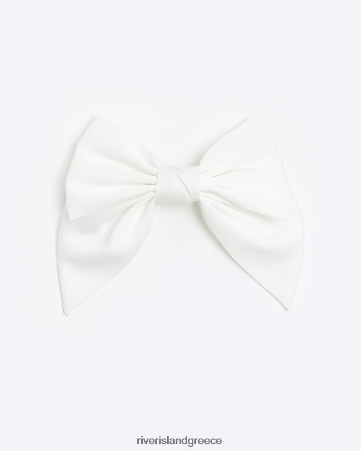 River Island αξεσουάρ άσπρο γυναίκες φιόγκο κλιπ μαλλιών B6N8X4781