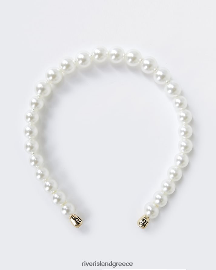 River Island αξεσουάρ άσπρο γυναίκες μαργαριταρένιο κεφαλόδεσμο B6N8X5026