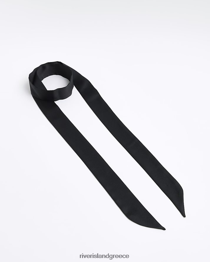 River Island αξεσουάρ μαύρος γυναίκες σατέν μαντήλι B6N8X1519
