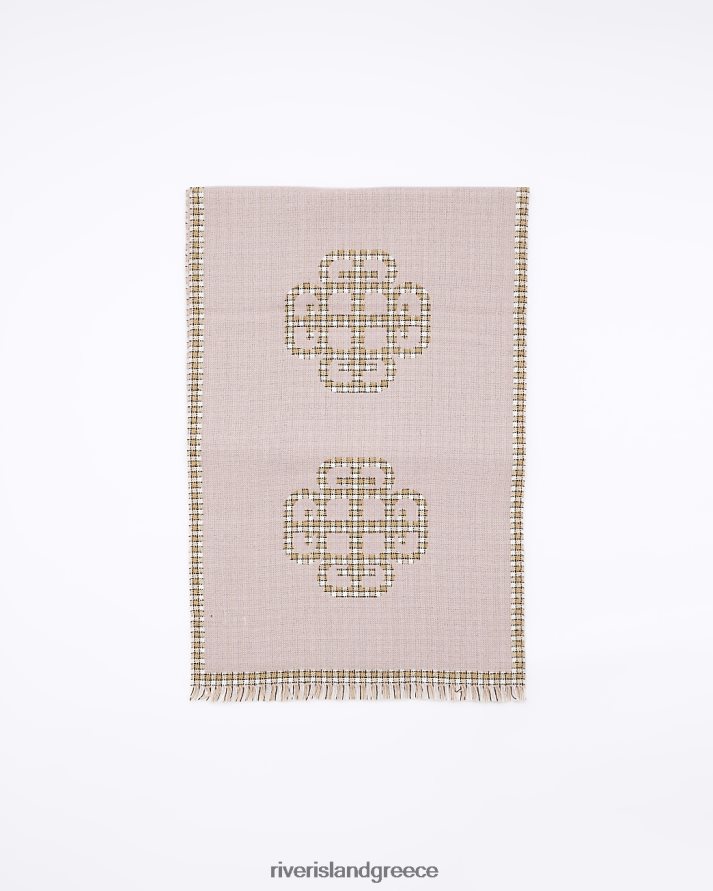 River Island αξεσουάρ ροζ γυναίκες πλεκτό μαντίλι καρό B6N8X4121