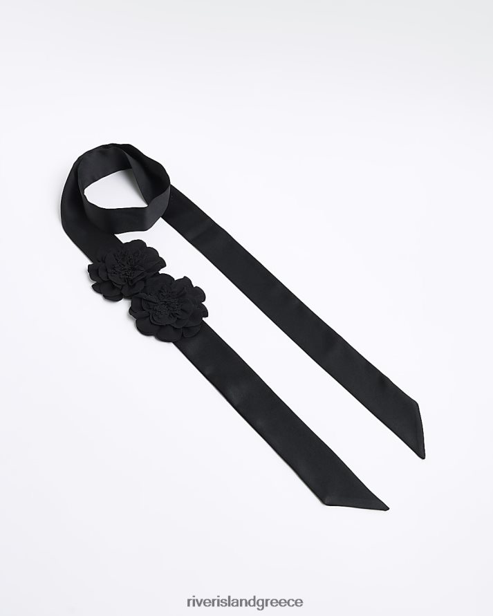 River Island αξεσουάρ μαύρος γυναίκες φουλάρι κορσάζ B6N8X4682