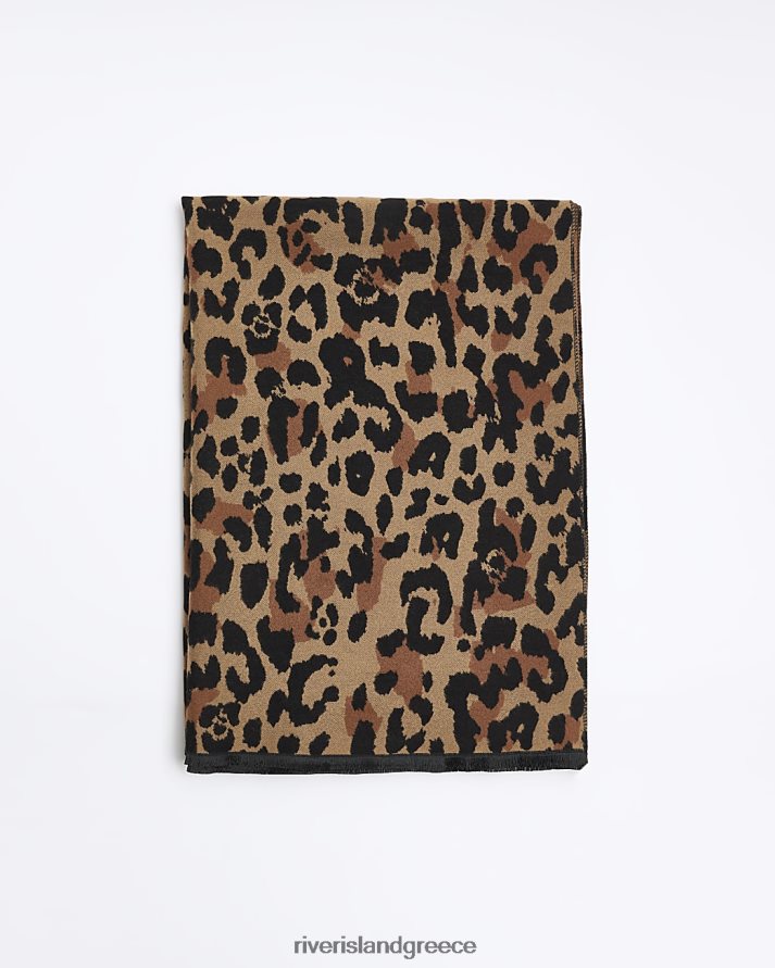 River Island αξεσουάρ μπεζ γυναίκες μαντήλι με animal print B6N8X4443
