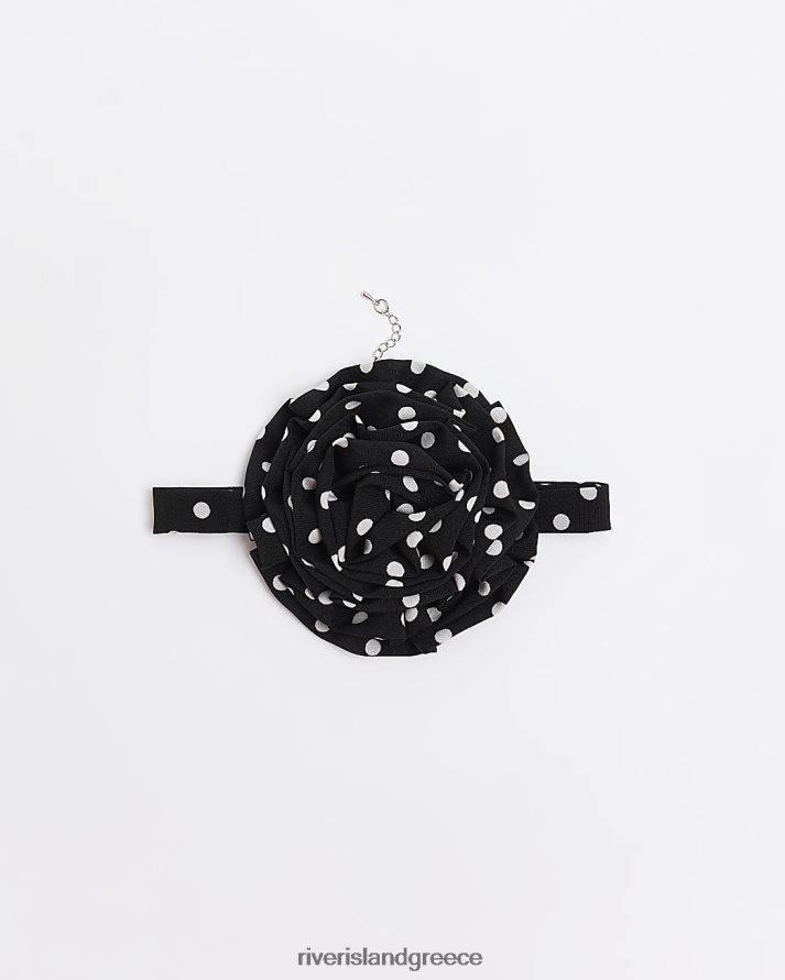 River Island αξεσουάρ μαύρος γυναίκες κολιέ τσόκερ πουά B6N8X1349