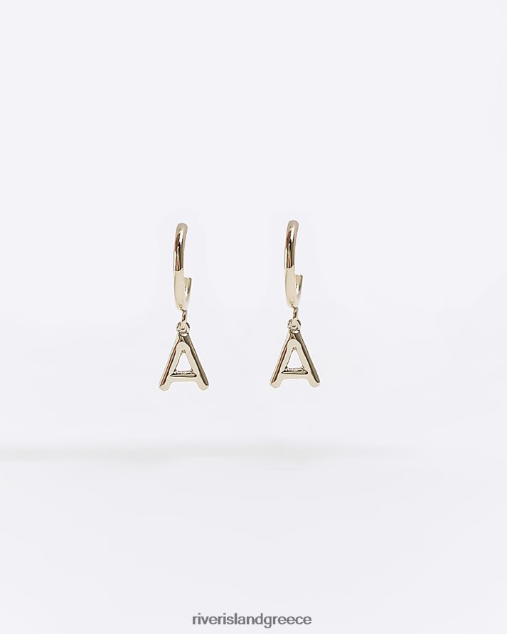 River Island αξεσουάρ χρυσός γυναίκες ένα αρχικό κρίκο σκουλαρίκια B6N8X1414