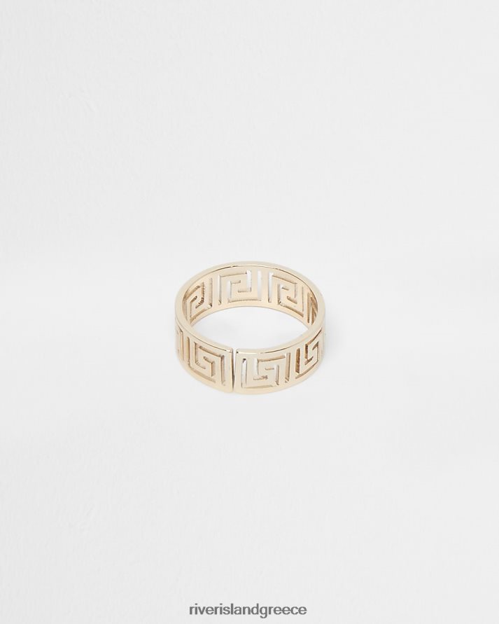 River Island αξεσουάρ χρυσός γυναίκες Αζτέκο κομμένο δαχτυλίδι B6N8X3994